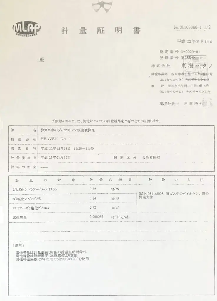 環境結果報告書3